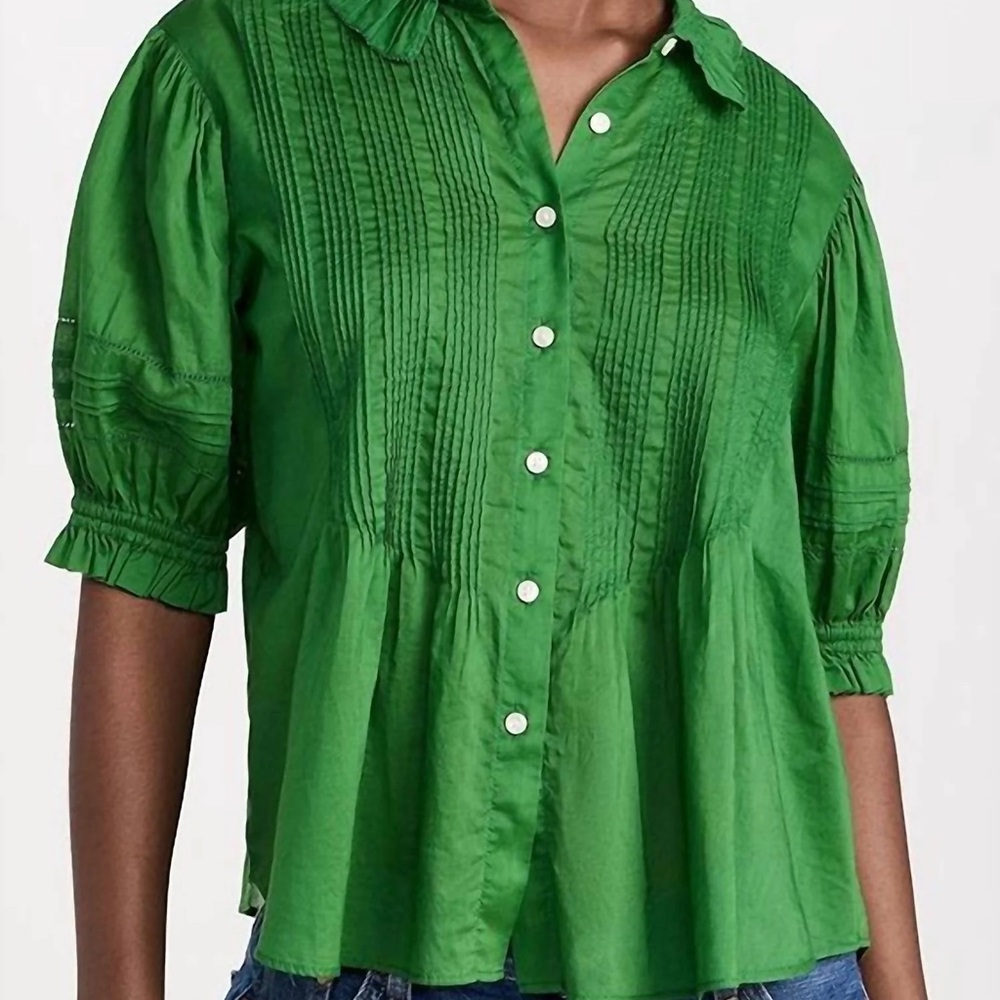 NWT Trovata Jess Pintucked Blouse by Birds of Paradis